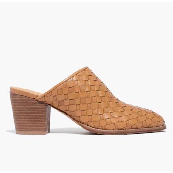 Madewell The Harper Mule in Tan Woven Leather Size 7 - Picture 3 of 14